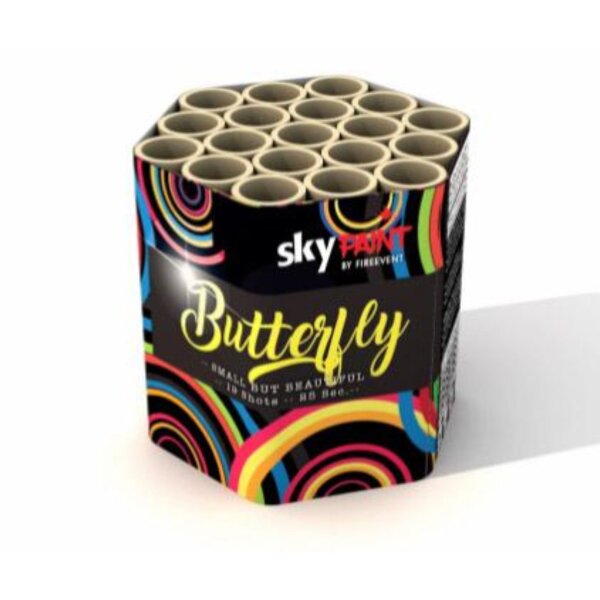 Fireevent Butterfly 19-Schuss-Feuerwerk-Batterie