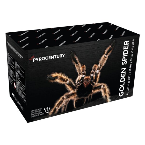 Pyrocentury Golden Spider 25-Schuss-Feuerwerk-Batterie