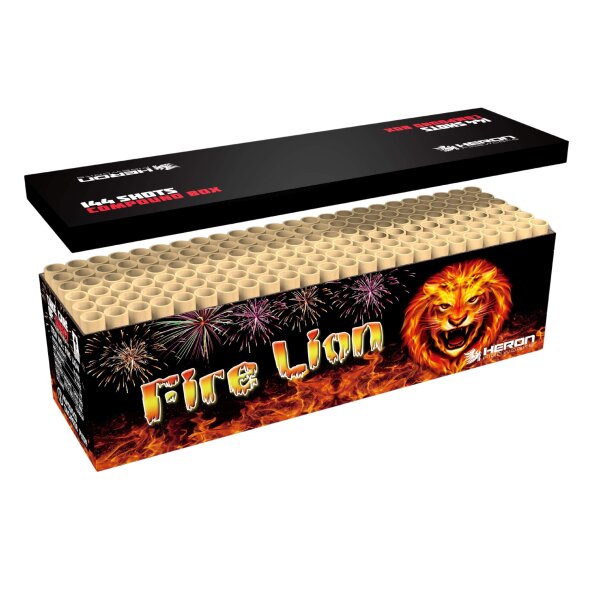 Heron Fire Lion 144-Schuss-Feuerwerkverbund