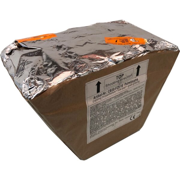 Pyrotrade White Strobe tails 25-Schuss-Feuerwerk-Batterie