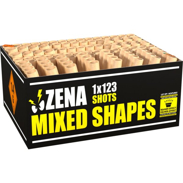 Zena Mixed Shapes 123-Schuss-Feuerwerkverbund