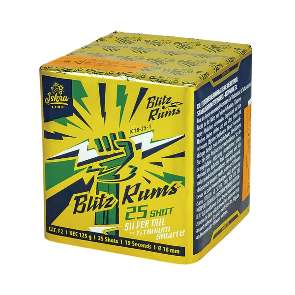 Iskra Blitz Rums 25-Schuss-Feuerwerk-Batterie (NUR ABHOLUNG)