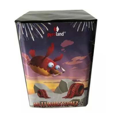 Pyroland Glow & Snow (ehem. Mettwurstspatz) 16-Schuss-Feuerwerk-Batterie