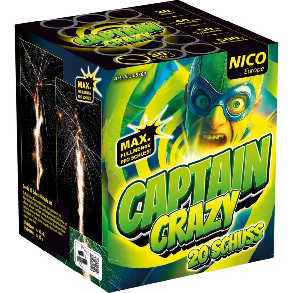 Nico Europe Captain Crazy 20-Schuss-Feuerwerk-Batterie