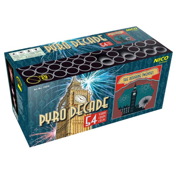 Nico Europe Pyro Decade 54-Schuss-Feuerwerk-Batterie  (NUR ABHOLUNG)