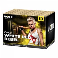 Volt! White Red Rebel 30-Schuss-Feuerwerk-Batterie
