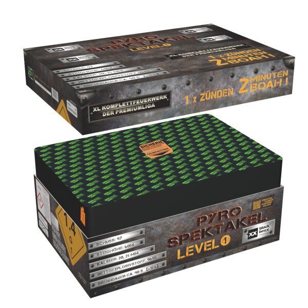 Blackboxx Pyro-Spektakel Level 1 97-Schuss-Feuerwerkverbund