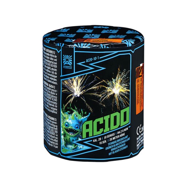 Argento Acido 10-Schuss-Feuerwerk-Batterie