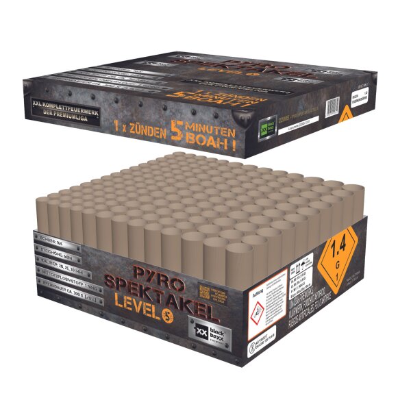 Blackboxx Pyro-Spektakel Level 5 165-Schuss-Feuerwerkverbund