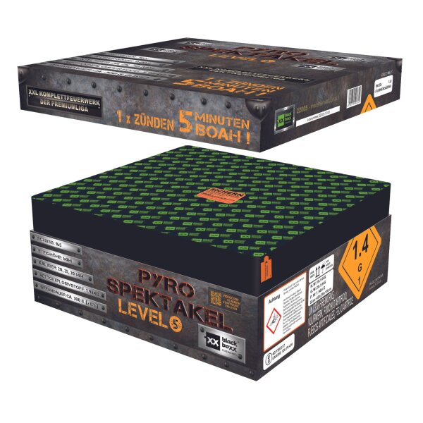 Blackboxx Pyro-Spektakel Level 5 165-Schuss-Feuerwerkverbund