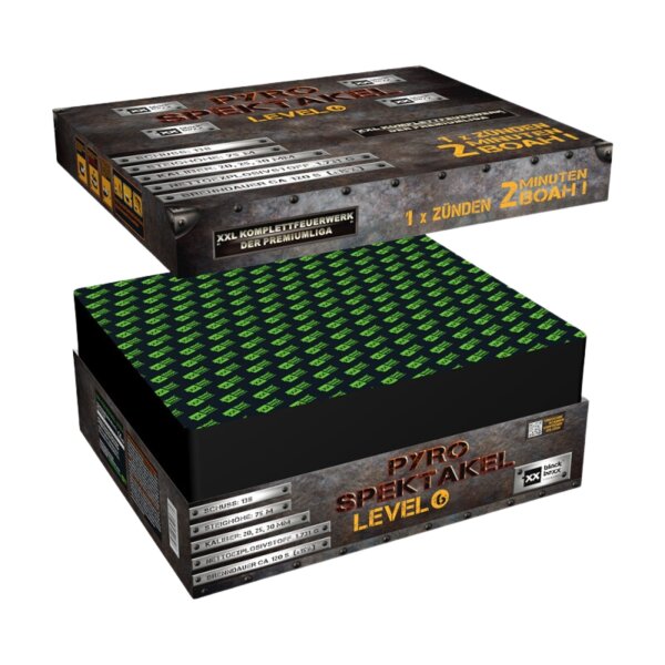 Blackboxx Pyro-Spektakel Level 6 138-Schuss-Feuerwerkverbund