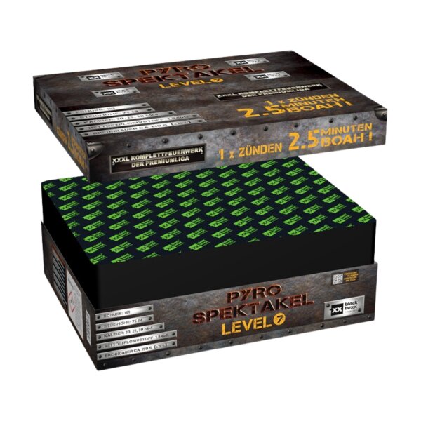 Blackboxx Pyro-Spektakel Level 7 151-Schuss-Feuerwerkverbund